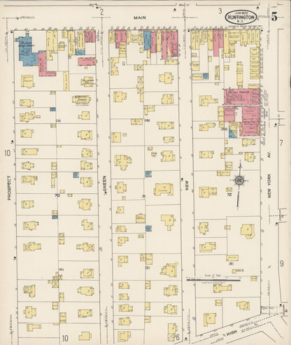 Sanborn Fire Insurance Map from Huntington, Suffolk County, New York (1922), Sheet #0005 - Complete Map Set gallery image, historic Sanborn map, vintage wall art, New York New York