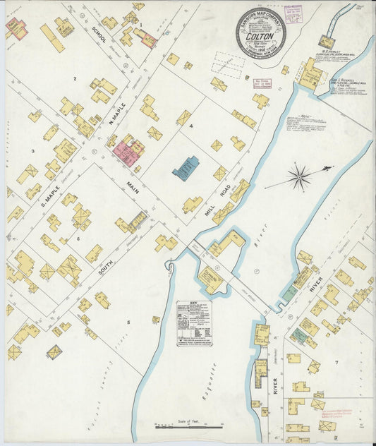 Sanborn Fire Insurance Map from Colton, Saint Lawrence County, New York. (1905) – Historic Sanborn Fire Insurance Map Print