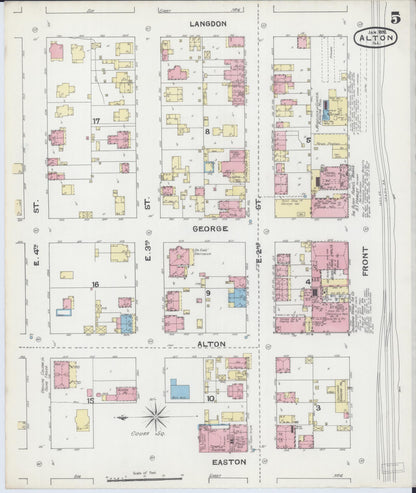 Sanborn Fire Insurance Map from Alton, Madison County, Illinois (1892), Sheet #0005 - Complete Map Set gallery image, historic Sanborn map, vintage wall art, Illinois Illinois