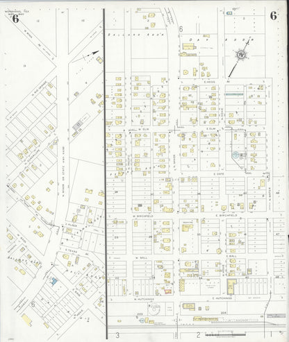 Sanborn Fire Insurance Map from Monahans, Ward County, Texas (1940), Sheet #0006 - Historic Sanborn Fire Insurance Map Print, vintage old map wall art, antique decor, genealogy gift, Texas Texas map