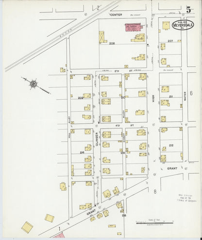 Sanborn Fire Insurance Map from Meyersdale, Somerset County, Pennsylvania (1919), Sheet #0005 - Complete Map Set gallery image, historic Sanborn map, vintage wall art, Pennsylvania Pennsylvania