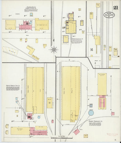 Sanborn Fire Insurance Map from Albany, Dougherty County, Georgia (1905), Sheet #0021 - Complete Map Set gallery image, historic Sanborn map, vintage wall art, Georgia Georgia