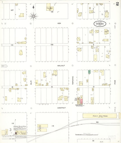 Sanborn Fire Insurance Map from Genesee, Latah County, Idaho (1901), Sheet #0002 - Complete Map Set gallery image, historic Sanborn map, vintage wall art, Idaho Idaho
