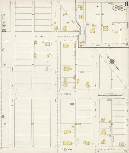 Sanborn Fire Insurance Map from Ritzville, Adams County, Washington (1922), Sheet #0011 - Complete Map Set gallery image, historic Sanborn map, vintage wall art, Washington Washington