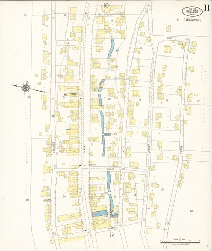Sanborn Fire Insurance Map from Kellogg, Shoshone County, Idaho (1918), Sheet #0011 - Complete Map Set gallery image, historic Sanborn map, vintage wall art, Idaho Idaho