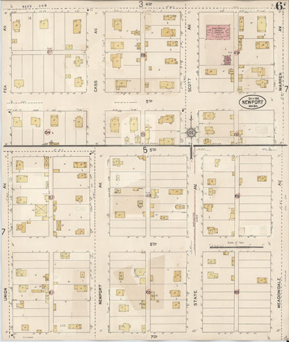 Sanborn Fire Insurance Map from Newport, Pend Orielle County, Washington (1940), Sheet #0006 - Complete Map Set gallery image, historic Sanborn map, vintage wall art, Washington Washington