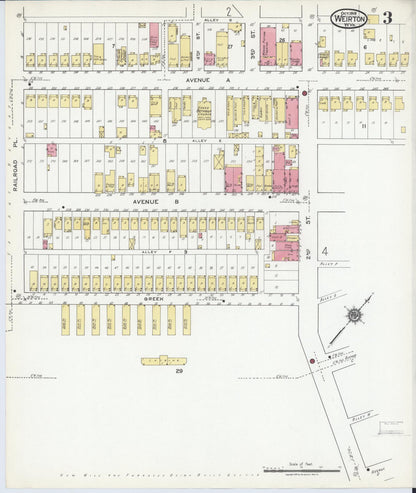 Sanborn Fire Insurance Map from Weirton, Hancock County, West Virginia (1919), Sheet #0003 - Complete Map Set gallery image, historic Sanborn map, vintage wall art, West Virginia West Virginia