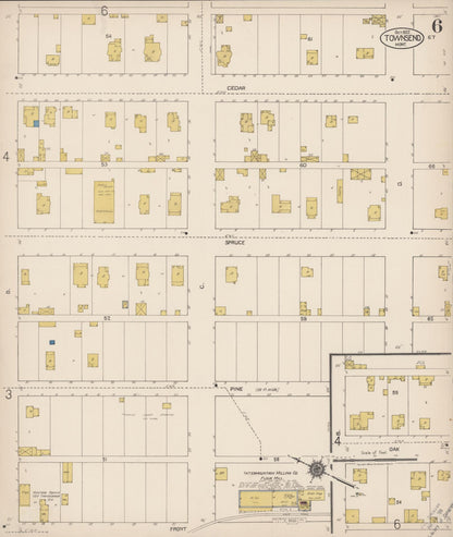 Sanborn Fire Insurance Map from Townsend, Broadwater County, Montana (1922), Sheet #0006 - Complete Map Set gallery image, historic Sanborn map, vintage wall art, Montana Montana