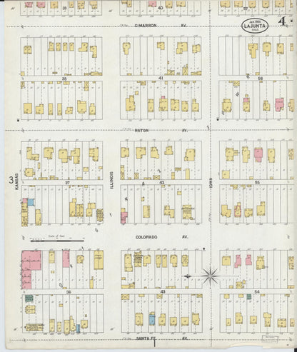 Sanborn Fire Insurance Map from La Junta, Otero County, Colorado (1900), Sheet #0004 - Complete Map Set gallery image, historic Sanborn map, vintage wall art, Colorado Colorado