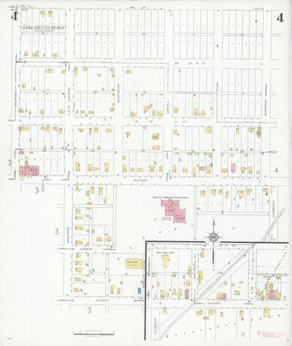 Sanborn Fire Insurance Map from Coal City, Grundy County, Illinois (1933), Sheet #0004 - Historic Sanborn Fire Insurance Map Print, vintage old map wall art, antique decor, genealogy gift, Illinois Illinois map
