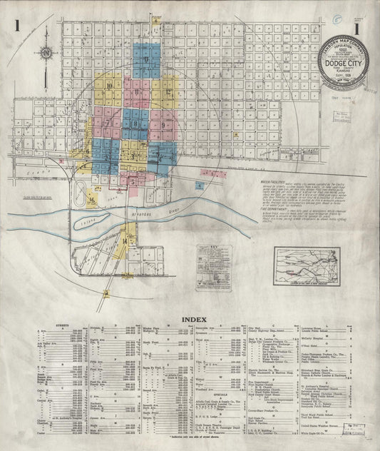 Sanborn Fire Insurance Map from Dodge City, Ford County, Kansas. (1926) – Historic Sanborn Fire Insurance Map Print