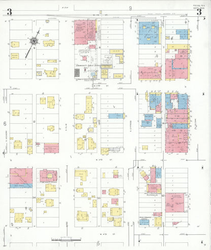 Sanborn Fire Insurance Map from Pecos, Reeves County, Texas (1939), Sheet #0003 - Complete Map Set gallery image, historic Sanborn map, vintage wall art, Texas Texas