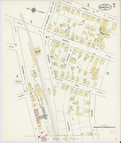 Sanborn Fire Insurance Map from Swampscott, Essex County, Massachusetts (1913), Sheet #0007 - Complete Map Set gallery image, historic Sanborn map, vintage wall art, Massachusetts Massachusetts