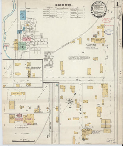 Sanborn Fire Insurance Map from Port Allegany, McKean County, Pennsylvania (1897), Sheet #0001 - Historic Sanborn Fire Insurance Map Print, vintage old map wall art, antique decor, genealogy gift, Pennsylvania Pennsylvania map