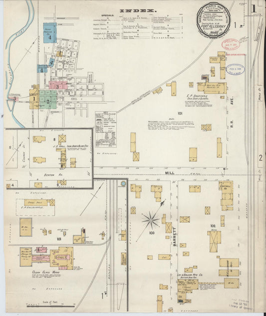 Sanborn Fire Insurance Map from Port Allegany, McKean County, Pennsylvania (1897), Sheet #0001 - Historic Sanborn Fire Insurance Map Print, vintage old map wall art, antique decor, genealogy gift, Pennsylvania Pennsylvania map