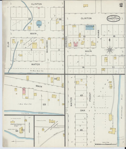 Sanborn Fire Insurance Map from Grafton, Jersey County, Illinois (1894), Sheet #0002 - Complete Map Set gallery image, historic Sanborn map, vintage wall art, Illinois Illinois