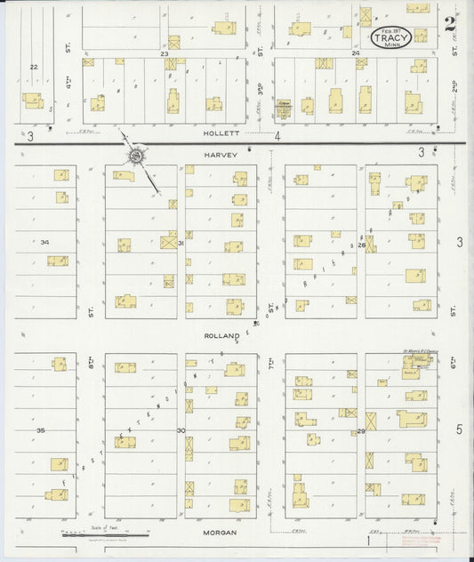 Sanborn Fire Insurance Map from Tracy, Lyon County, Minnesota (1917), Sheet #0002 - Historic Sanborn Fire Insurance Map Print, vintage old map wall art, antique decor, genealogy gift, Minnesota Minnesota map