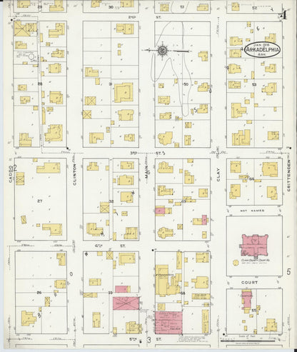 Sanborn Fire Insurance Map from Arkadelphia, Clark County, Arkansas (1918), Sheet #0004 - Complete Map Set gallery image, historic Sanborn map, vintage wall art, Arkansas Arkansas