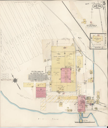 Sanborn Fire Insurance Map from Deer Park, Spokane County, Washington (1932), Sheet #0005 - Complete Map Set gallery image, historic Sanborn map, vintage wall art, Washington Washington
