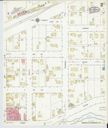 Sanborn Fire Insurance Map from Bloomer, Chippewa County, Wisconsin (1912), Sheet #0002 - Complete Map Set gallery image, historic Sanborn map, vintage wall art, Wisconsin Wisconsin
