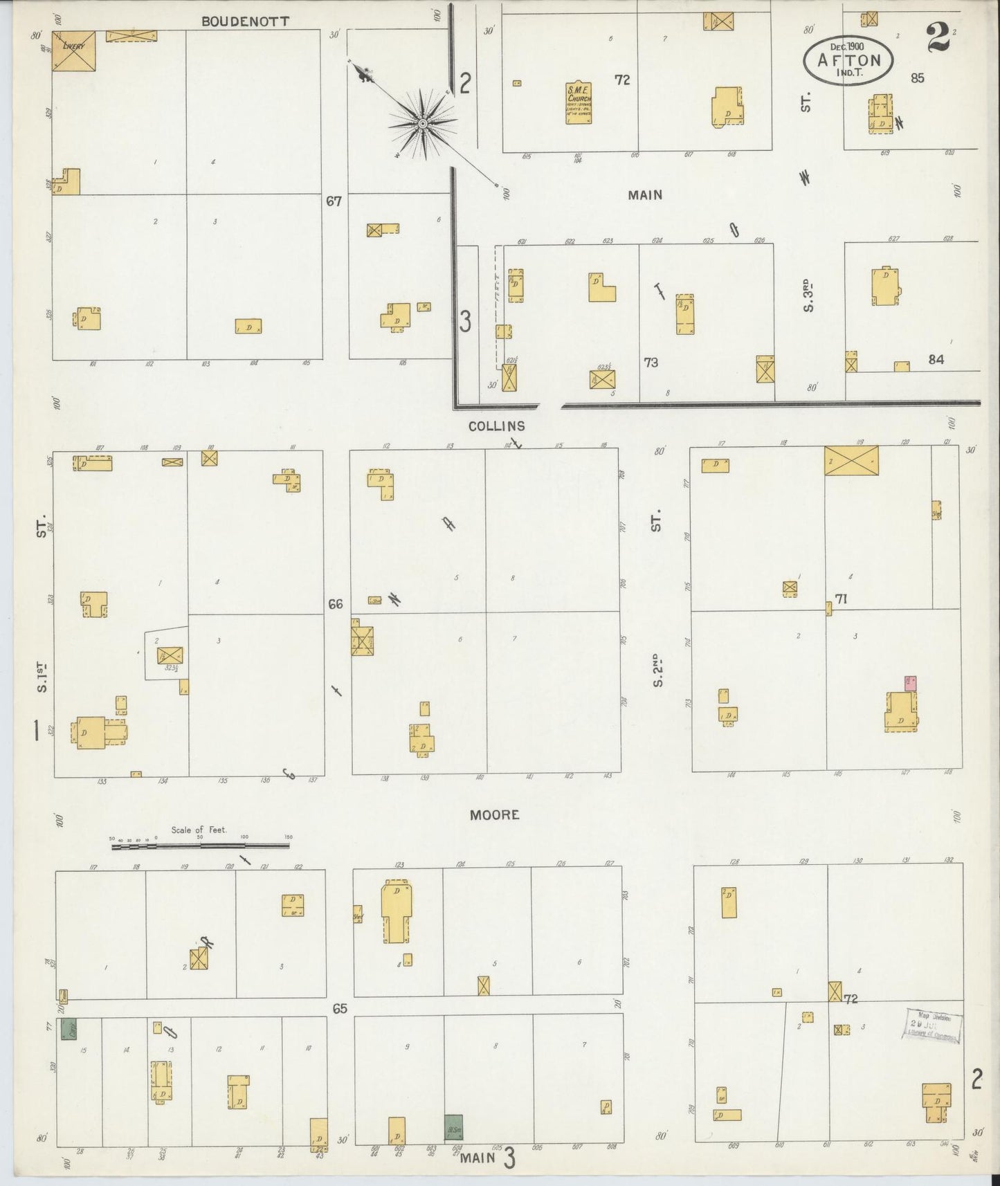 Sanborn Fire Insurance Map from Afton, Ottawa County, Oklahoma (1900), Sheet #0002 - Historic Sanborn Fire Insurance Map Print, vintage old map wall art, antique decor, genealogy gift, Oklahoma Oklahoma map
