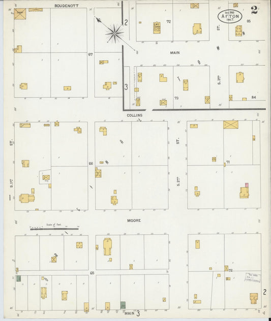 Sanborn Fire Insurance Map from Afton, Ottawa County, Oklahoma (1900), Sheet #0002 - Historic Sanborn Fire Insurance Map Print, vintage old map wall art, antique decor, genealogy gift, Oklahoma Oklahoma map