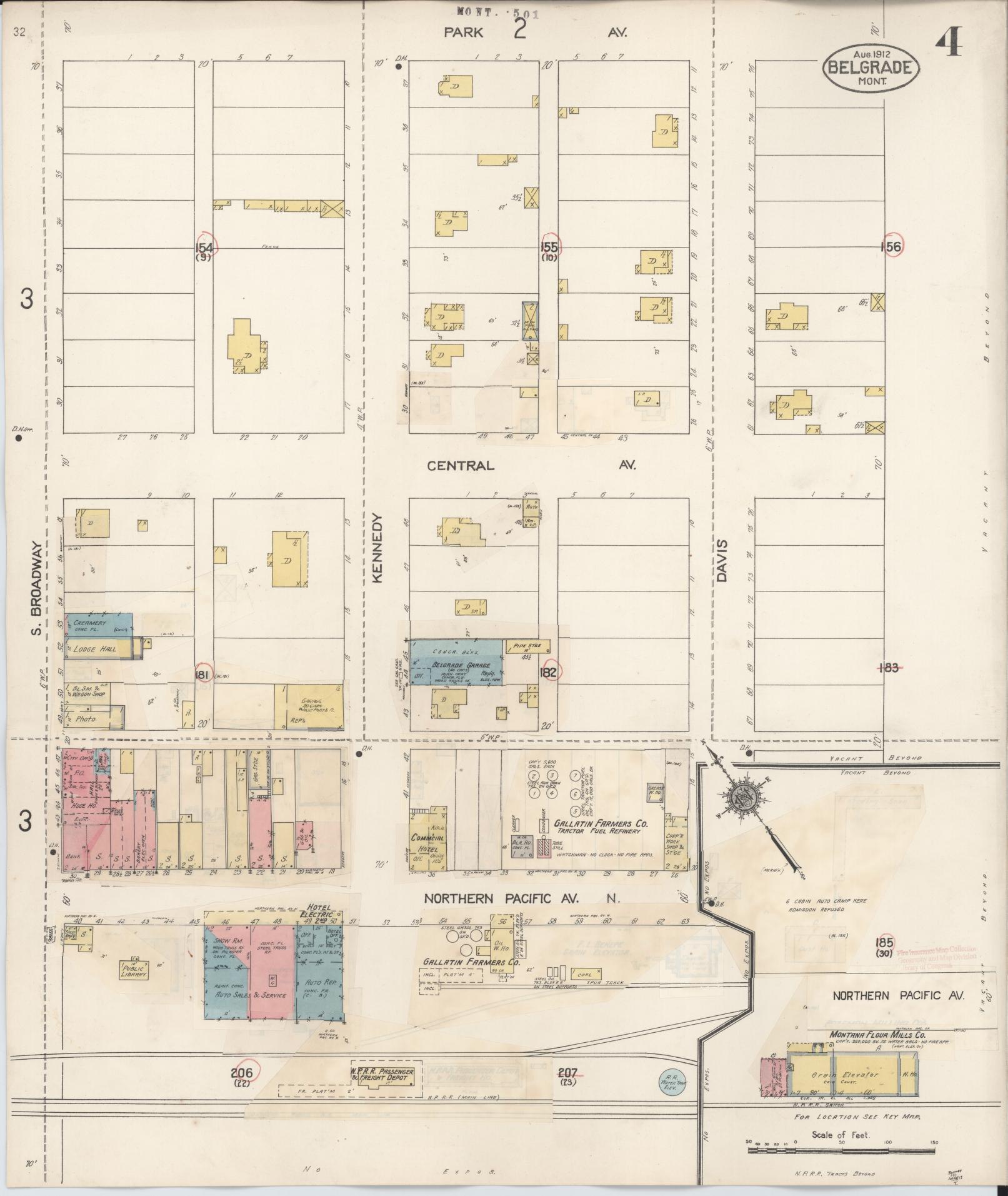 Sanborn Fire Insurance Map from Belgrade, Gallatin County, Montana (1941), Sheet #0004 - Complete Map Set gallery image, historic Sanborn map, vintage wall art, Montana Montana