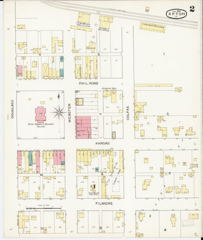 Sanborn Fire Insurance Map from Afton, Union County, Iowa (1893), Sheet #0002 - Historic Sanborn Fire Insurance Map Print