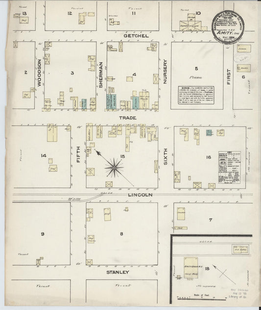 Sanborn Fire Insurance Map from Albina, Multnomah County, Oregon (1884), Sheet #0001 - Historic Sanborn Fire Insurance Map Print, vintage old map wall art, antique decor, genealogy gift, Oregon Oregon map