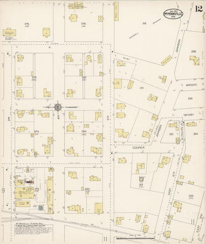 Sanborn Fire Insurance Map from McMinnville, Yamhill County, Oregon (1912), Sheet #0012 - Complete Map Set gallery image, historic Sanborn map, vintage wall art, Oregon Oregon