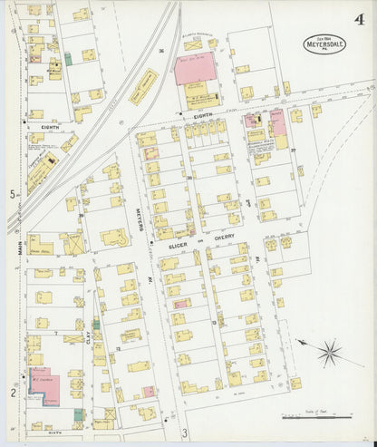 Sanborn Fire Insurance Map from Meyersdale, Somerset County, Pennsylvania (1904), Sheet #0004 - Complete Map Set gallery image, historic Sanborn map, vintage wall art, Pennsylvania Pennsylvania