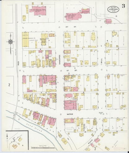 Sanborn Fire Insurance Map from Jordan, Scott County, Minnesota (1910), Sheet #0003 - Complete Map Set gallery image, historic Sanborn map, vintage wall art, Minnesota Minnesota