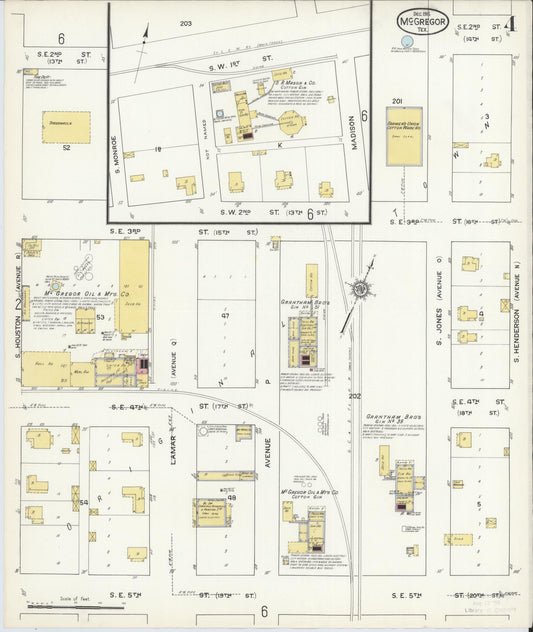 Sanborn Fire Insurance Map from McGregor, McLennan County, Texas (1915), Sheet #0004 - Historic Sanborn Fire Insurance Map Print, vintage old map wall art, antique decor, genealogy gift, Texas Texas map