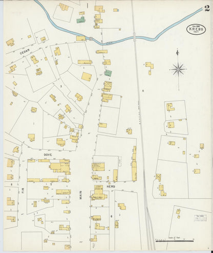 Sanborn Fire Insurance Map from Krebs, Pittsburg County, Oklahoma (1898), Sheet #0002 - Complete Map Set gallery image, historic Sanborn map, vintage wall art, Oklahoma Oklahoma