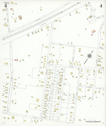 Sanborn Fire Insurance Map from Arp, Smith County, Texas (1939), Sheet #0004 - Complete Map Set gallery image, historic Sanborn map, vintage wall art, Texas Texas