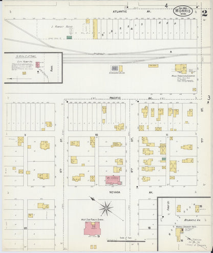 Sanborn Fire Insurance Map from Morris, Stevens County, Minnesota (1902), Sheet #0002 - Complete Map Set gallery image, historic Sanborn map, vintage wall art, Minnesota Minnesota