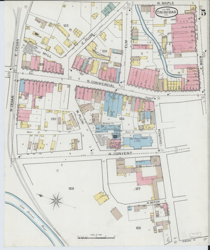 Sanborn Fire Insurance Map from Trinidad, Las Animas County, Colorado (1893), Sheet #0005 - Complete Map Set gallery image, historic Sanborn map, vintage wall art, Colorado Colorado