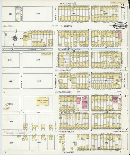 Sanborn Fire Insurance Map from Mahanoy City, Schuylkill County, Pennsylvania (1920), Sheet #0002 - Complete Map Set gallery image, historic Sanborn map, vintage wall art, Pennsylvania Pennsylvania