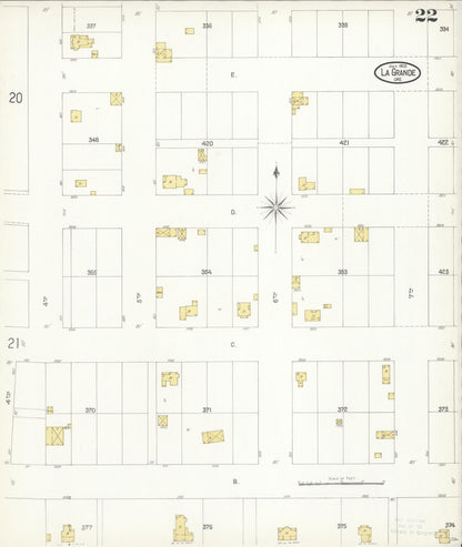 Sanborn Fire Insurance Map from La Grande, Union County, Oregon (1903), Sheet #0022 - Complete Map Set gallery image, historic Sanborn map, vintage wall art, Oregon Oregon