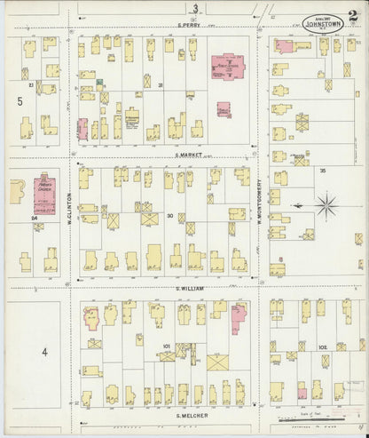 Sanborn Fire Insurance Map from Johnstown, Fulton County, New York (1897), Sheet #0002 - Complete Map Set gallery image, historic Sanborn map, vintage wall art, New York New York