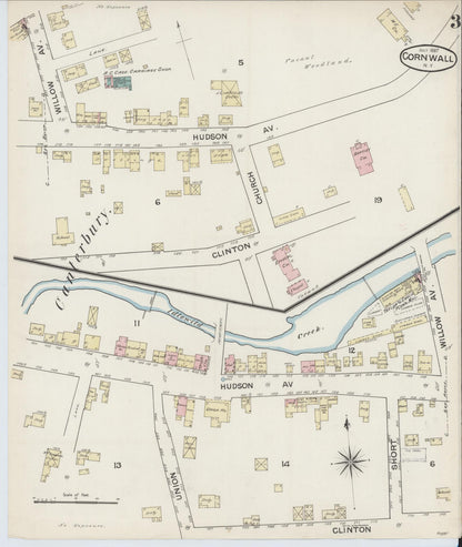 Sanborn Fire Insurance Map from Cornwall, Orange County, New York (1887), Sheet #0003 - Complete Map Set gallery image, historic Sanborn map, vintage wall art, New York New York