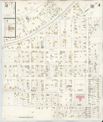 Sanborn Fire Insurance Map from Cotulla, La Salle County, Texas (1948), Sheet #0004 - Historic Sanborn Fire Insurance Map Print, vintage old map wall art, antique decor, genealogy gift, Texas Texas map
