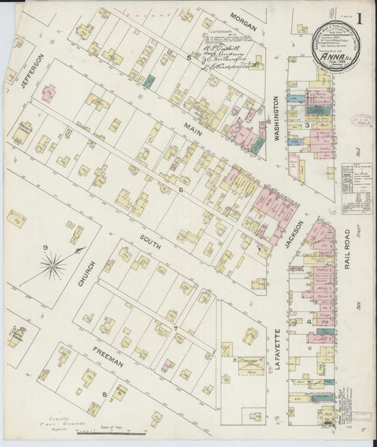 Sanborn Fire Insurance Map from Anna, Union County, Illinois. (1888) – Map View