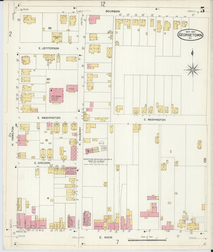 Sanborn Fire Insurance Map from Georgetown, Scott County, Kentucky (1907), Sheet #0005 - Complete Map Set gallery image, historic Sanborn map, vintage wall art, Kentucky Kentucky
