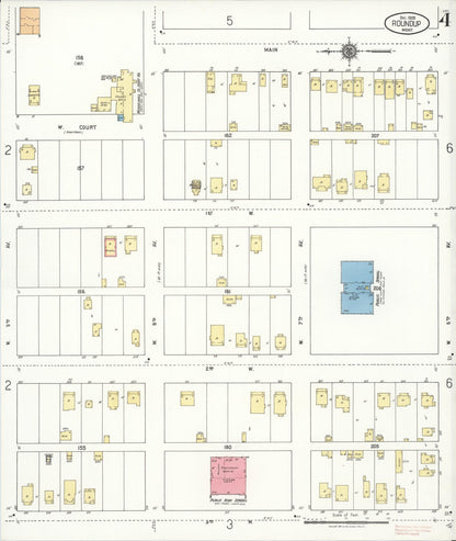 Sanborn Fire Insurance Map from Roundup, Musselshell County, Montana (1920), Sheet #0004 - Complete Map Set gallery image, historic Sanborn map, vintage wall art, Montana Montana