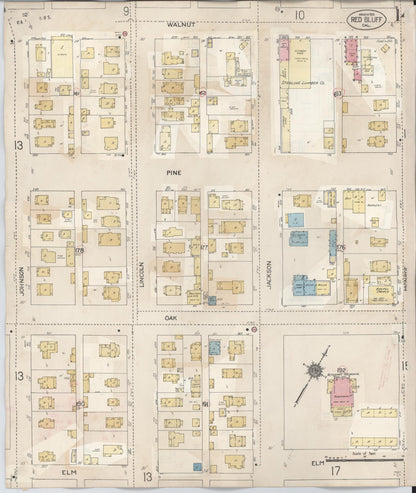 Sanborn Fire Insurance Map from Red Bluff, Tehama County, California (1949), Sheet #0014 - Complete Map Set gallery image, historic Sanborn map, vintage wall art, California California