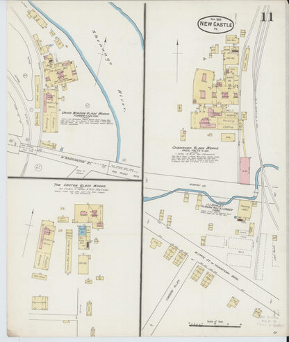 Sanborn Fire Insurance Map from New Castle, Lawrence County, Pennsylvania (1888), Sheet #0011 - Complete Map Set gallery image, historic Sanborn map, vintage wall art, Pennsylvania Pennsylvania