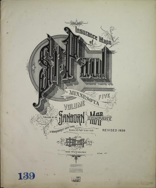 Sanborn Fire Insurance Map from Saint Paul, Ramsey County, Minnesota. (1939) – Map View