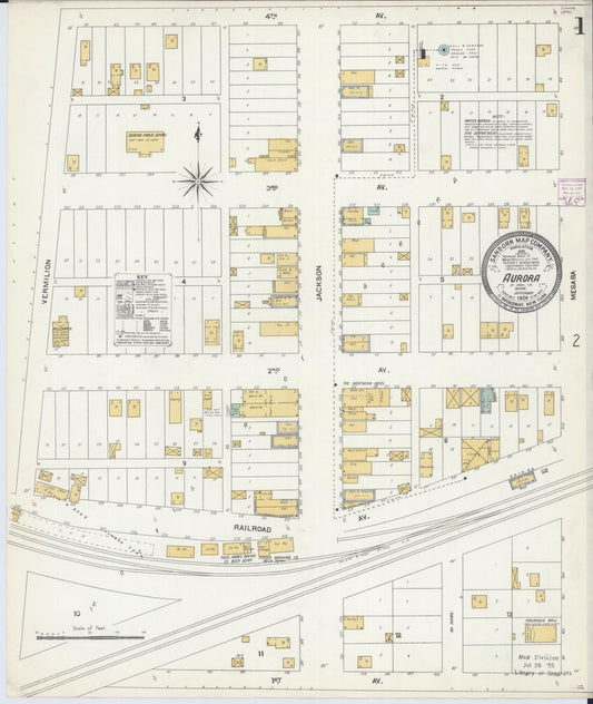 Sanborn Fire Insurance Map from Aurora, Saint Louis County, Minnesota (1906), Sheet #0001 - Complete Map Set gallery image, historic Sanborn map, vintage wall art, Minnesota Minnesota