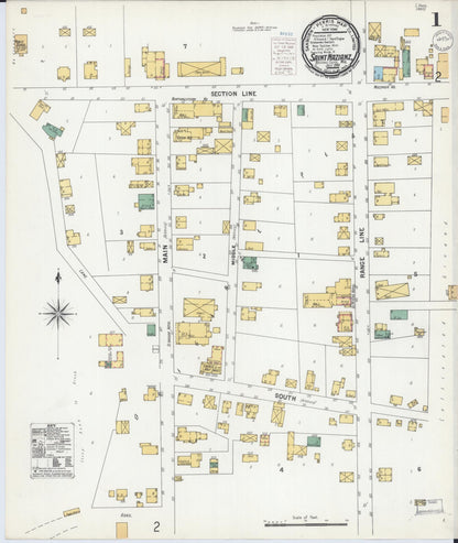 Sanborn Fire Insurance Map from Saint Nazianz, Manitowoc County, Wisconsin (1900), Sheet #0001 - Complete Map Set gallery image, historic Sanborn map, vintage wall art, Wisconsin Wisconsin